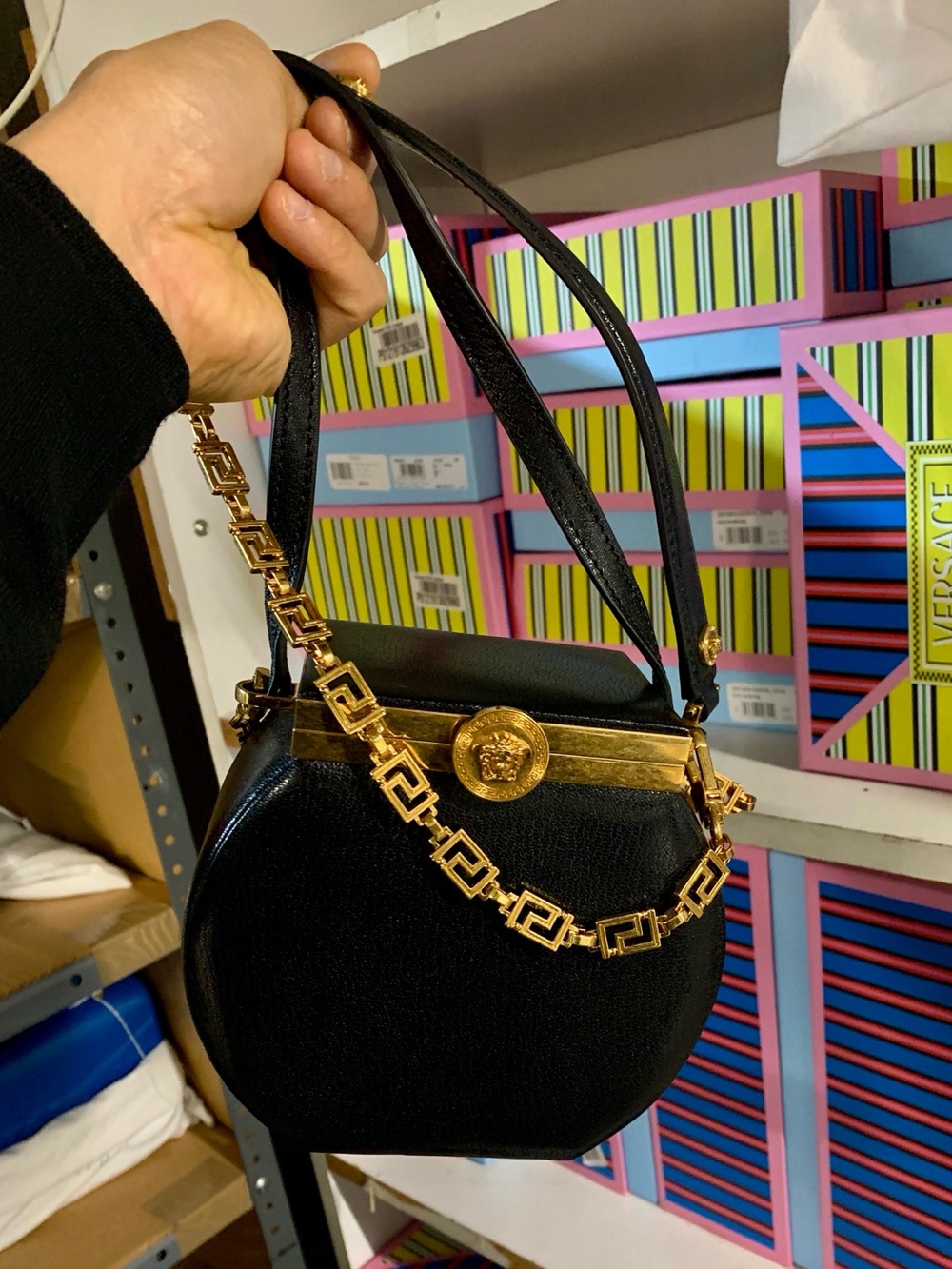 Versace Black Tribute Vanity Case from the Iconic Spring/Summer 2018 collection